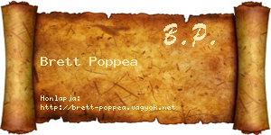 Brett Poppea névjegykártya
